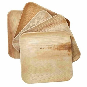 Export Quality Areca Palm Leaf 7 Inches Square <b>Plates</b> <b>Disposable</b> Dinnerware <b>Plates</b> for Dessert and Fast Food Shop Outdoor Dining - Product Image 1