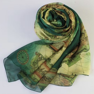 Stylish Summer Silk <b>Chiffon</b> <b>Scarf</b> Hijab Custom Logo Design Luxury Women Handmade Skin Friendly Long Other <b>Scarves</b> - Product Image 2