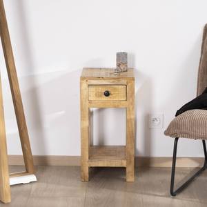Mesita de noche Vandana Golden Aura con estructura abierta y 1 cajón, fabricada en madera de mango, altura 60 cm - Product Image 1