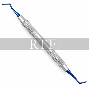 Ensemble de 5 instruments dentaires composites bleus en acier inoxydable pour restauration dentaire avec plateau de stérilisation |   Raw To F - Product Image 5