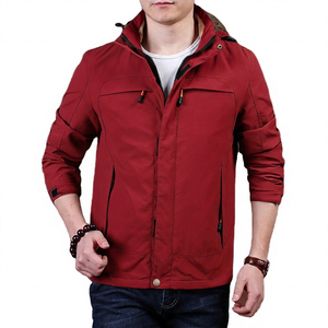 Veste à capuche pour homme, fermeture éclair, coupe-vent, décontractée, pour l'extérieur, saison automne, mélange polyester-coton - Product Image 6