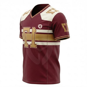 Camiseta deportiva de fútbol americano para hombre con logotipo personalizado, gráficos, nombre, número y material para juego competitivo - Product Image 2