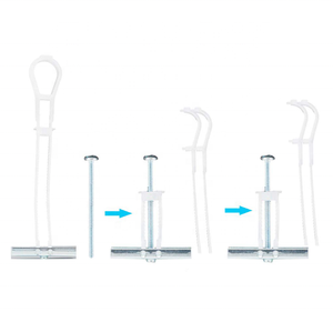 Trung Quốc Snap Chuyển Đổi Neo 1/4 "3/16" #10 Dây Đeo Chuyển Đổi Bolt Vách Thạch Cao Neo Nhiệm Vụ Nặng Nề Rỗng Tường Neo Với Vít 2-1/2 Inch - Product Image 4