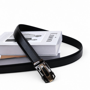 Ceinture en cuir de vachette pour homme sur mesure avec boucle automatique 24 mm Noir Marron Business Dress OEM - Product Image 3