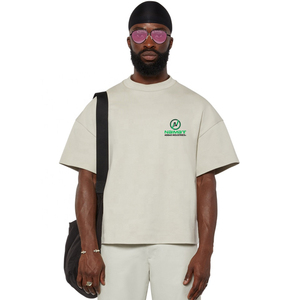 Camiseta de Alta Calidad para Hombre, Estilo Urbano, 100% Algodón, de Lujo, Hombros Caídos, Corte Holgado, Transpirable, Cuello Redondo - Product Image 1