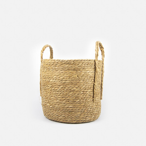 Wholesale Handwoven Seagrass Planter <b>Basket</b> with Handles Liner Boho Indoor Outdoor Storage Pot <b>for</b> Home Garden Decor OEM ODM - Product Image 2