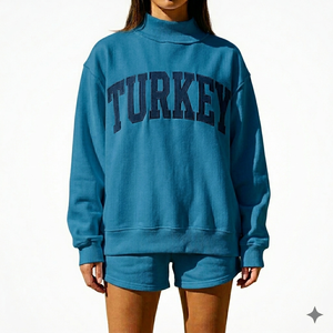 Ensemble coordonné haut à col montant et short pour femme – Chaud, confortable, coupe équilibrée, style quotidien moderne - Product Image 1