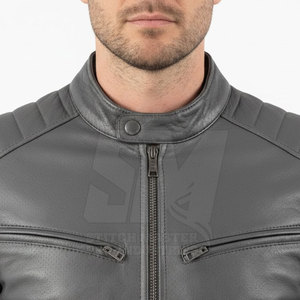 Chaqueta de Cuero para Hombre, Talla Grande, Transpirable, para Invierno, Estilo Motero, Hecha en Pakistán, con Tela Impermeable para Adultos - Product Image 6