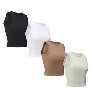 Débardeur de yoga et de course léger à compression pour femme, en nylon et élasthanne, séchage rapide, sensation seconde peau, vente en gros personnalisée - Product Image 3