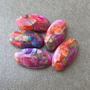 Turquesa Rosa Espinosa, Cabujón Ovalado Grande, Piedra Preciosa Natural Calibrada |   Disponible en Todos los Tamaños - Product Image 2