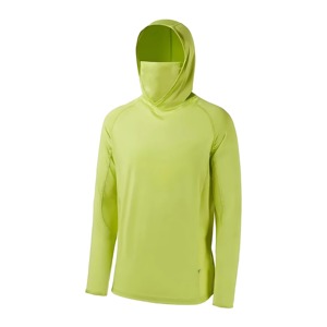 Chemise de pêche à manches longues pour homme, à capuche, UPF 50+, anti-UV, séchage rapide, polyester respirant, coupe-vent, protection solaire - Product Image 1