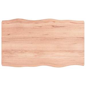 Plateau de table en bois de chêne massif brun clair 39,4 x 23,6 pouces pour tables à manger - Product Image 2