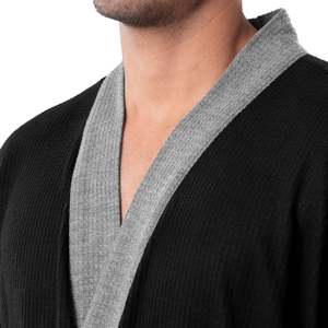 Men's 100% Cotton <b>Bathrobe</b> Comfortable <b>Hooded</b> and Longer Soft - Product Image 6