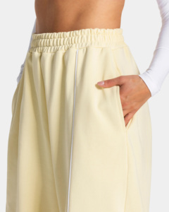 <b>Women's</b> <b>Cream</b> Wide Leg Sweatpants High Waist Elastic Side Stripe Loose Casual Long Pants - Product Image 6