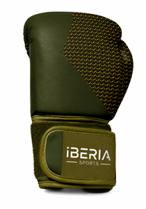 Gants de boxe IBERIA Premium vert olive noir, motif tissé, gants d'entraînement, logo personnalisé, OEM ODM, équipement de boxe en gros - Product Image 2