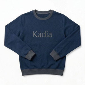 Custom Casual Crewneck Pullover Top 320gsm Unisex Oversized Drop Shoulder Ruffled Breathable Polyester/Cotton Autumn Streetwear - Product Image 4