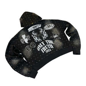 Sweat à capuche unisexe 100% Coton, Zippé, Polaire, Délavé à l'acide, Vintage, Grammage lourd, Séchage rapide, Luxe, Y2K, Coupe ample, Streetwear, Personnalisable - Product Image 6