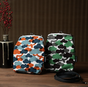 Canvas Coin <b>Purse</b> Crossbody Wallet Kiss Lock Shoulder Pouch Cloud Pattern for Daily Travel - Product Image 2