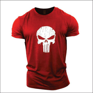 T-shirt de sport à compression pour homme, coupe classique, col rond, manches courtes, respirant, jersey Spandex/Polyester 180 grammes, haut d'entraînement uni - Product Image 6