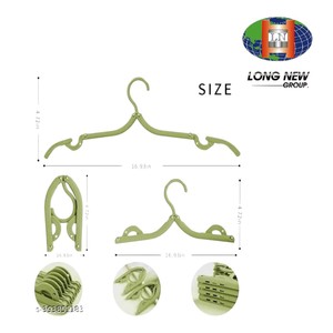 LONGNEW OEM Custom Foldable Travel Garment <b>Hanger</b> <b>Space</b> <b>Saving</b> Folding Clothes <b>Hanger</b> - Product Image 1