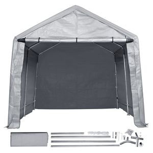 Tenda da Deposito 10x10x8.5 ft Resistente per Tutte le Stagioni per Bici e Moto - Riparo Esterno Compatto con Porta Zip Facile da Aprire e Finestre Ventilate - Product Image 1