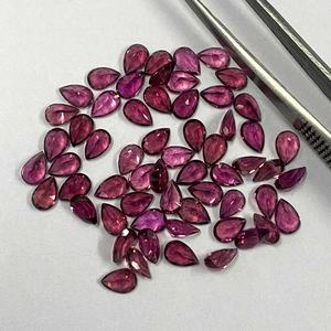 Pierres précieuses semi-précieuses en vrac calibrées de qualité AAA du fabricant indien 6mm 8mm en forme de poire en tourmaline rose naturelle - Product Image 5