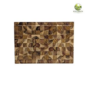 Tabla de cortar de madera de teca maciza de lujo, bloque de carnicero de grano final, tabla de picar de madera resistente al por mayor - Product Image 5