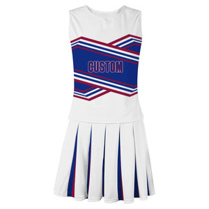 Custom Women Cheerleader Uniform Cheerleading Team Performance Athletic Sportswear Crop Top Pleated <b>Skirt</b> Competition Outfit - Product Image 2