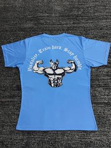 Men's White Short Sleeve O-Neck T-<b>Shirt</b> With BDX Logo Printed Front Casual Regular Fit Cotton Jersey Breathable - Product Image 3