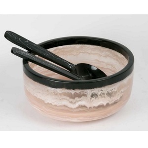Juego de Tazón y Cuchara de Resina Único, Tazón Decorativo para Frutas, Tazones Artesanales de Color Verde Jade para Decoración del Hogar, Contenedor de Almacenamiento para Cocina - Product Image 4