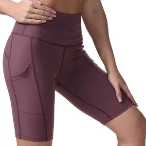Wholesale Yoga Pants Running Gym <b>Shorts</b> <b>Women</b> High Waist Thigh <b>Short</b> Knee <b>Shorts</b> Custom Logo Yoga <b>Leggings</b> Elastic Waist - Product Image 2