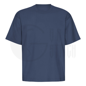 Camiseta Oversize para Hombre, Algodón Grueso, Cuello Redondo, Estilo Urbano, Corte Holgado, Manga Corta, Lisa, Informal, a la Moda - Product Image 2