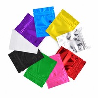 Pochette à fermeture éclair métallisée imprimée sur mesure, à trois soudures latérales, avec fenêtre, pour l'emballage de thé en vrac et de tisanes