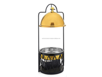 Couvercle de luxe en acier inoxydable pour réchaud de buffet avec presse hydraulique, capacité 5L/7L, verre transparent, pour mariages et réceptions, design personnalisable