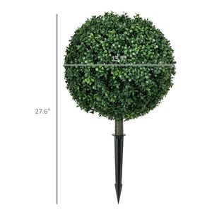 ชุดต้นไม้ประดิษฐ์ทรงกลม 2 ต้น ทำจากไม้ป็อปลาร์และไม้บ็อกซ์วูด - Product Image 6