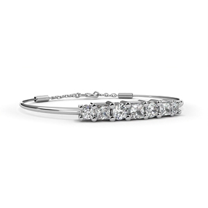 Classic Yellow Gold Tennis <b>Bracelet</b> With Round Moissanite Stones Claw Set For Women Wedding Jewelry - Product Image 3