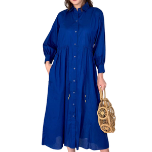 Nuevo Diseño, Vestidos Casuales Transpirables para Mujer, Cuello en V, Color Sólido, Tallas Grandes, Logotipo y Colores Personalizables - Product Image 2