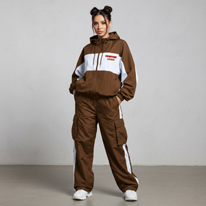 Survêtement d'hiver pour femme en molleton technique 100% coton de haute qualité, style streetwear, décontracté, coupe oversize, manches longues, séchage rapide - Product Image 4