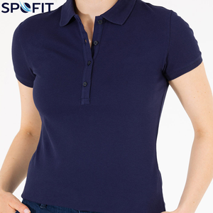 เสื้อโปโลผู้หญิง ระบายอากาศได้ดี น้ำหนักเบา ราคาสมเหตุสมผล สีพื้น รับสกรีนโลโก้ เสื้อยืดโปโลแขนสั้นลำลองสำหรับสุภาพสตรี - Product Image 4