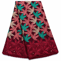 Tissu de dentelle africaine premium, tissu de dentelle suisse en voile, tissu brodé, tissu de dentelle filet pour robe de mariée Aso Ebi, caftan, acheteur professionnel