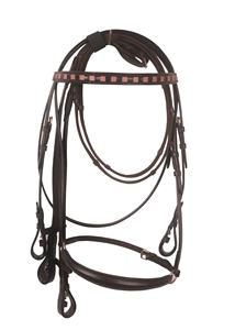 Bridas para caballos Deportes al aire libre Equitación Bridas de cuero genuino Brida de caballo de cuero acolchado suave - Product Image 2