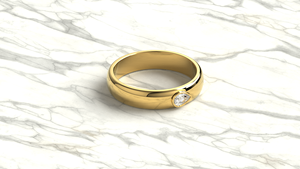 Bague de mariage de luxe en or 18 carats avec diamant en forme de poire serti en clos, ajustement confortable, incrustation en forme de larme, bijoux fins pour hommes et femmes - Product Image 3