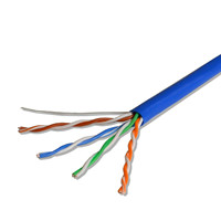 Kabel jaringan 5 kucing kualitas tinggi 24AWG UTP FTP SFTP Cat5e kabel CU tembaga kucing 5e, kucing 5e 4 pasang Putar