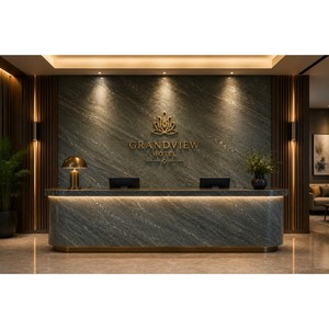 Indian Manufacturer of Ice Black Marble Pattern Luxury <b>Sheet</b> Natural Stone <b>Veneer</b> Waterproof Durable 100% Eco-Friendly - Product Image 1