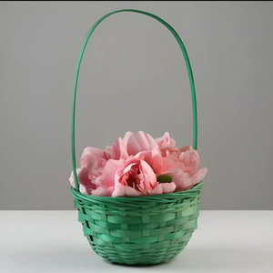 Cesta de bambú para niña de las flores, hermosa cesta natural tejida a mano para dama de honor, gran calidad - Product Image 4
