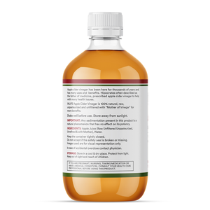 Vinaigre de cidre de pomme avec la mère 500 ml, vinaigre de pomme naturel fermenté, liquide non filtré et non pasteurisé, boisson à usage quotidien - Product Image 2