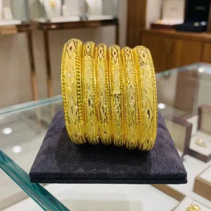 ALANKEET CREATIONS แฟชั่นดีไซน์ใหม่ กำไลรูปดอกไม้ทองเหลืองชุบทอง 18K หนึ่งกรัม เครื่องประดับงานแต่งงานทันสมัยสำหรับผู้หญิง - Product Image 6