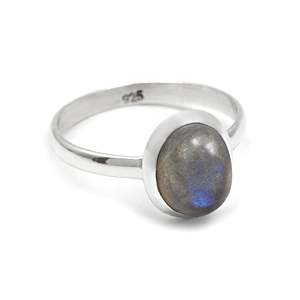Brilliant Oval Cut <b>Labradorite</b> Gemstone <b>Ring</b> Made of 925 Sterling Silver Handmade Bohemian Jewelry Available At Reasonable Price - Product Image 1