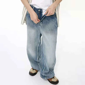 Jeans Unisex de Mezclilla, Modernos, Duraderos, Elegantes, Holgados, Estilo Urbano, Bordados, Casuales, Colaboración de Diseñadores, Edición Limitada - Product Image 5