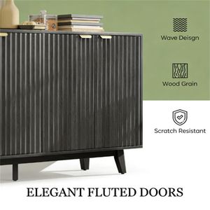 Buffet gris foncé pour bar à café ou rangement de couverts - Product Image 2